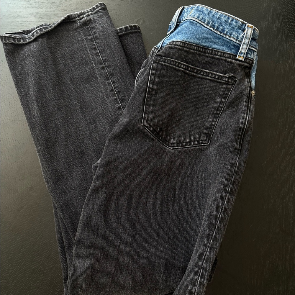 Abercrombie & Fitch Black/ medium wash relaxed 90s Jean - 25 curve love